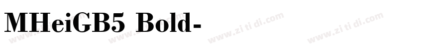 MHeiGB5 Bold字体转换